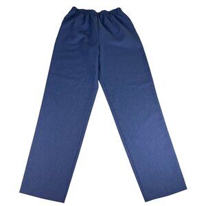KR Essentials High Waisted Pull On Trouser Pants Womens 10 Blue Pockets Straight
